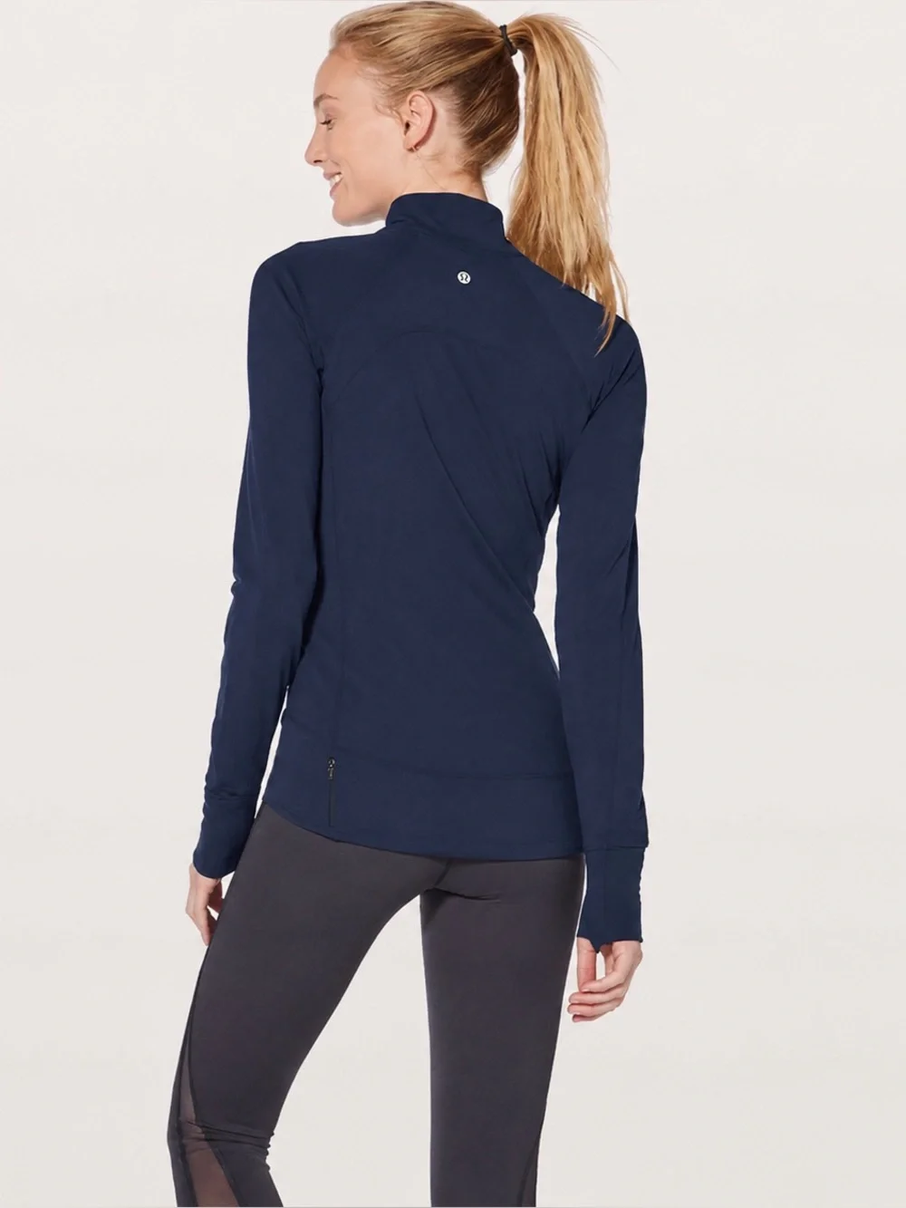 Lululemon Fast As Light 1/2 Zip Navy